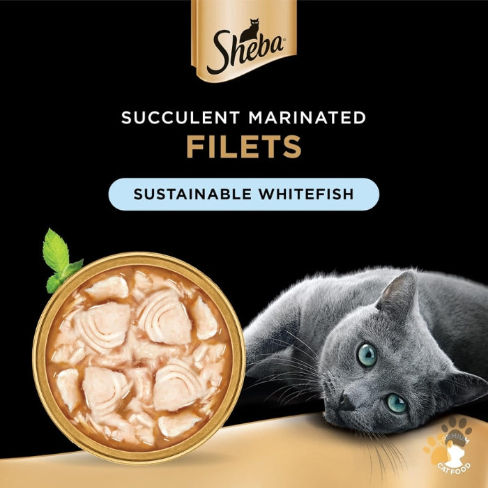 SHEBA SUSTAINABLE WHITE FISH FILETS ADULT CAT FOOD