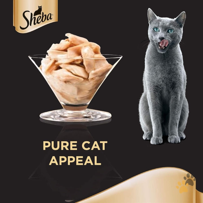 SHEBA TUNA WHITE MEAT AND SNAPPER IN GRAVY WET CAT FOOD