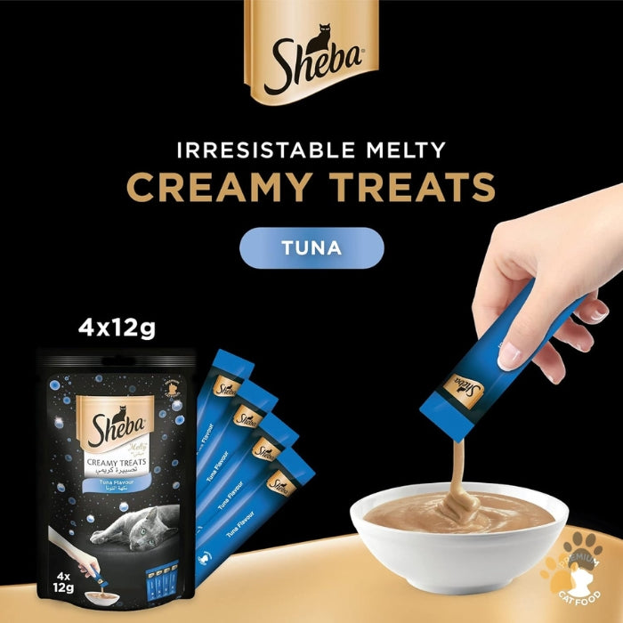 SHEBA MELTY TUNA FLAVOR CAT WET CREAMY TREATS