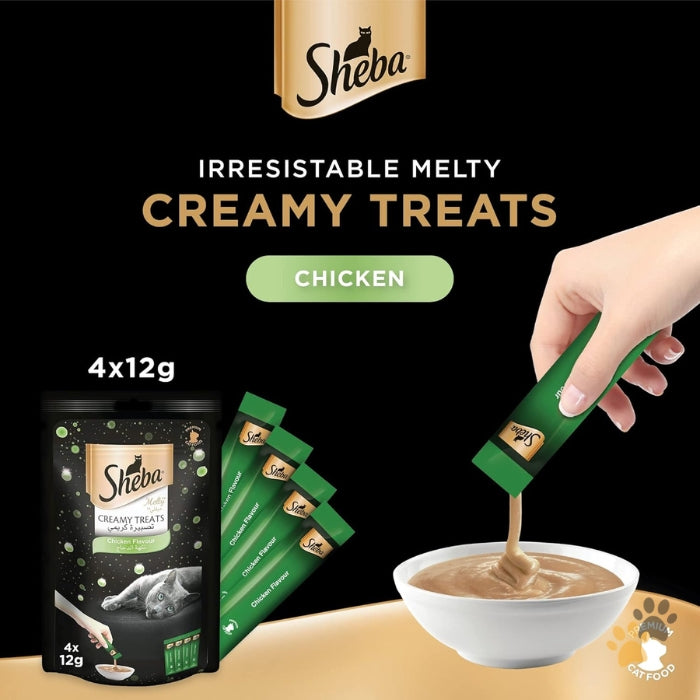 SHEBA MELTY CHICKEN FLAVOR CAT WET CREAMY TREATS