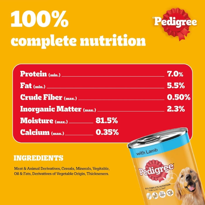 PEDIGREE LAMB IN LOAF WET DOG FOOD