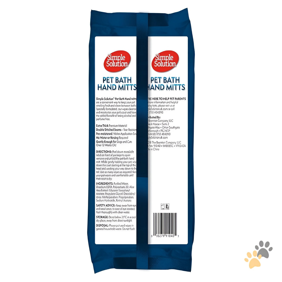SIMPLE SOLUTION PET BATH HAND MITTS FOR DOGS AND CATS