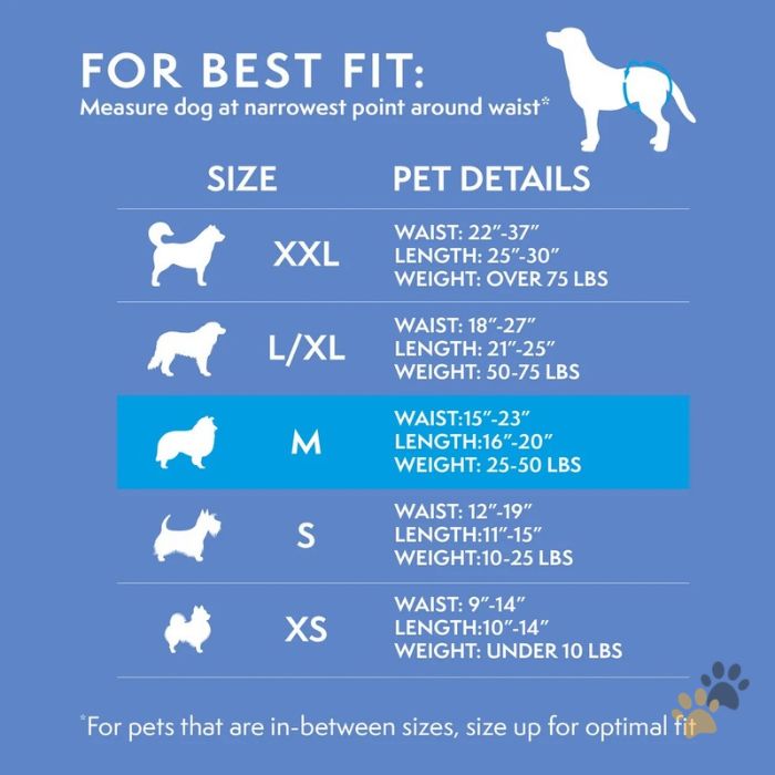 SIMPLE SOLUTION DISPOSABLE FEMALE DOG DIAPERS