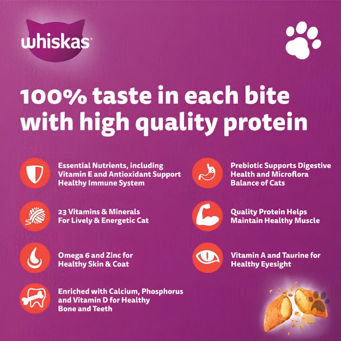 WHISKAS GOURMET SEAFOOD ADULT DRY CAT FOOD