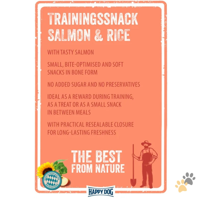 HAPPY DOG NATURCROQ MINI SALMON & RICE SNACK