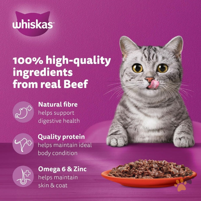 WHISKAS BEEF LIVER IN GRAVY COMPLETE & BALANCED NUTRITION