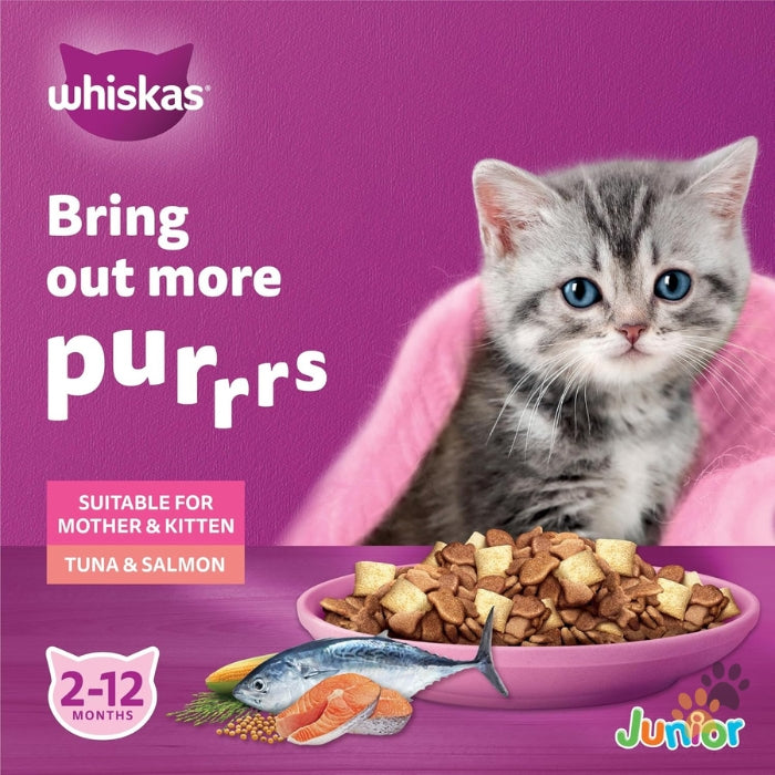 WHISKAS MOTHER & KITTEN TUNA AND SALMON DRY KITTEN FOOD