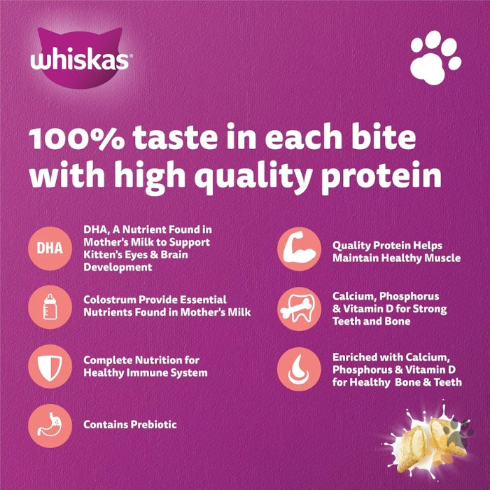 WHISKAS MOTHER & KITTEN TUNA AND SALMON DRY KITTEN FOOD