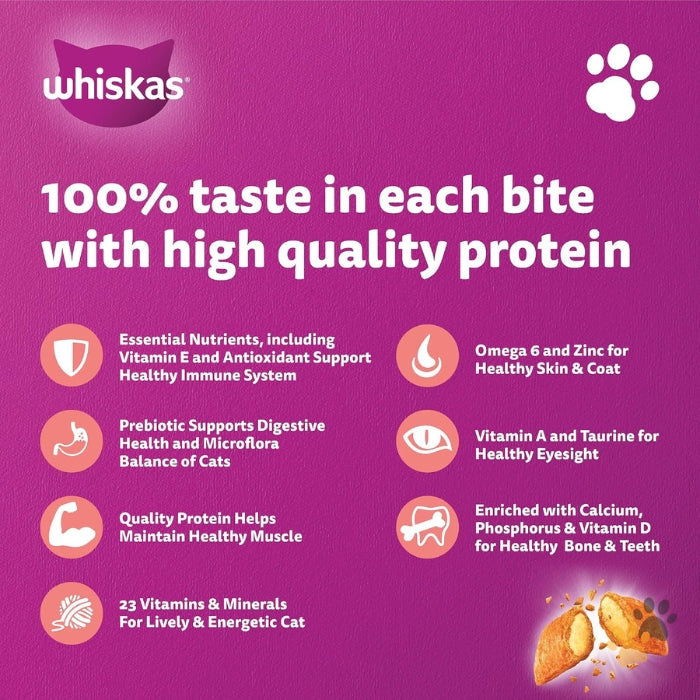 WHISKAS ADULT 1+ YEAR TUNA AND SALMON DRY CAT FOOD