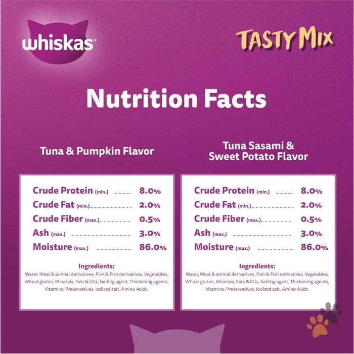 WHISKAS TASTY 1+ YEARS MIX TUNA COLLECTION IN JELLY
