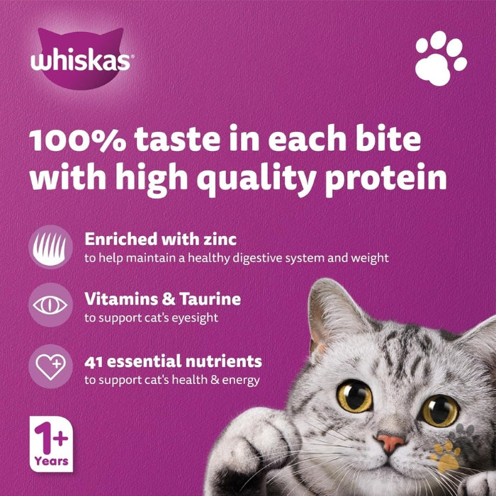 WHISKAS TASTY MINCE LAMB, TURKEY AND VEGETABLES IN GRAVY CAT FOOD