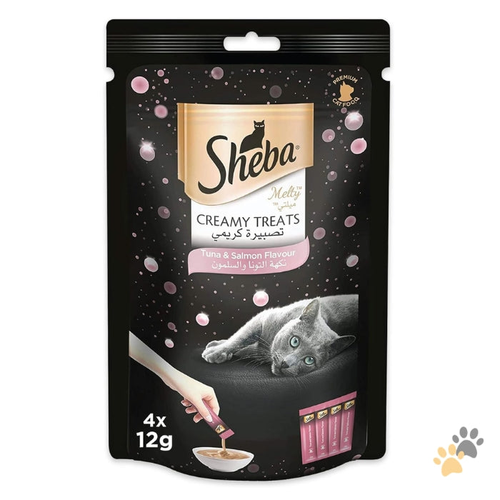 SHEBA MELTY TUNA & SALMON FLAVOR CAT WET CREAMY TREATS