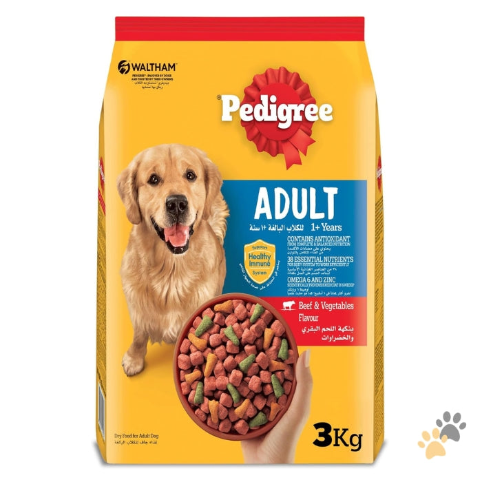 PEDIGREE BEEF & VEGETABLES ADULT DRY DOG FOOD