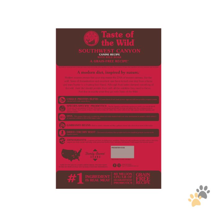 TASTE OF THE WILD SOUTHWEST CANYON CANINE RECIPE WITH WILD BOAR