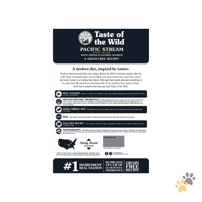 TASTE OF THE WILD PACIFIC STREAM PUPPY RECIPE WITH SMOKED SALMON