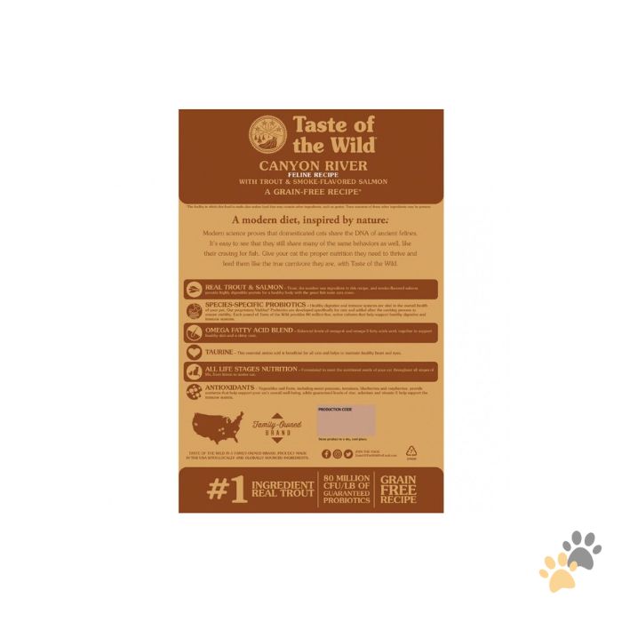 TASTE OF THE WILD CANYON RIVER FELINE RECIPE WITH TROUT & SMOKED SALMON DRY CAT FOOD