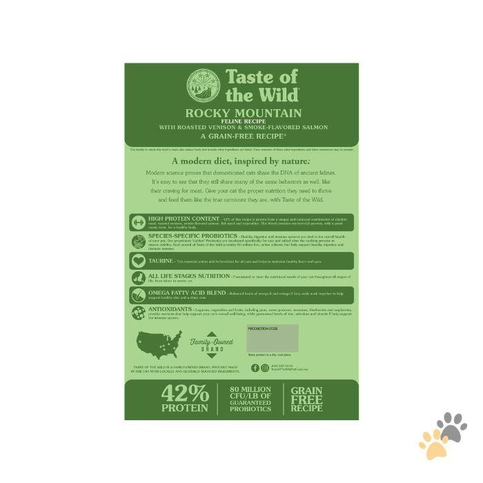 TASTE OF THE WILD ROCKY MOUNTAIN FELINE RECIPE WITH ROASTED VENISON & SMOKED SALMON DRY CAT FOOD