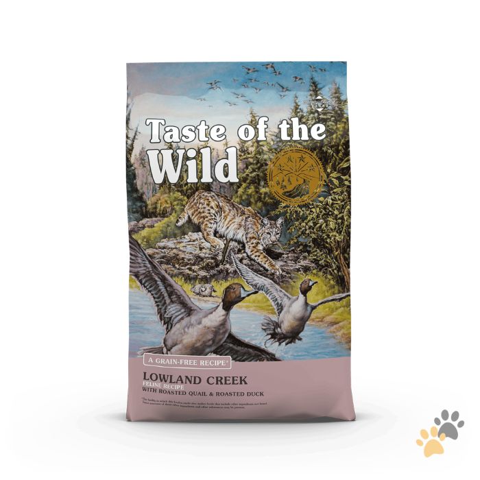 TASTE OF THE WILD LOWLAND CREEK FELINE RECIPE WITH ROASTED QUAIL & ROASTED DUCK DRY CAT FOOD