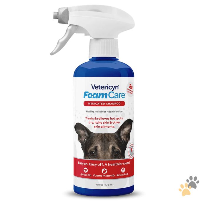 VETERICYN FOAMCARE SPRAY-ON MEDICATED PET SHAMPOO