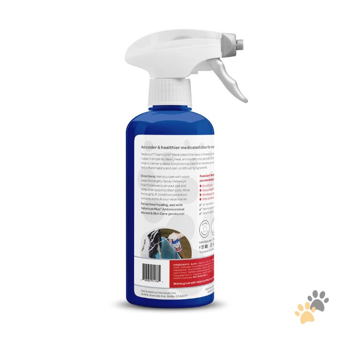 VETERICYN FOAMCARE SPRAY-ON MEDICATED PET SHAMPOO