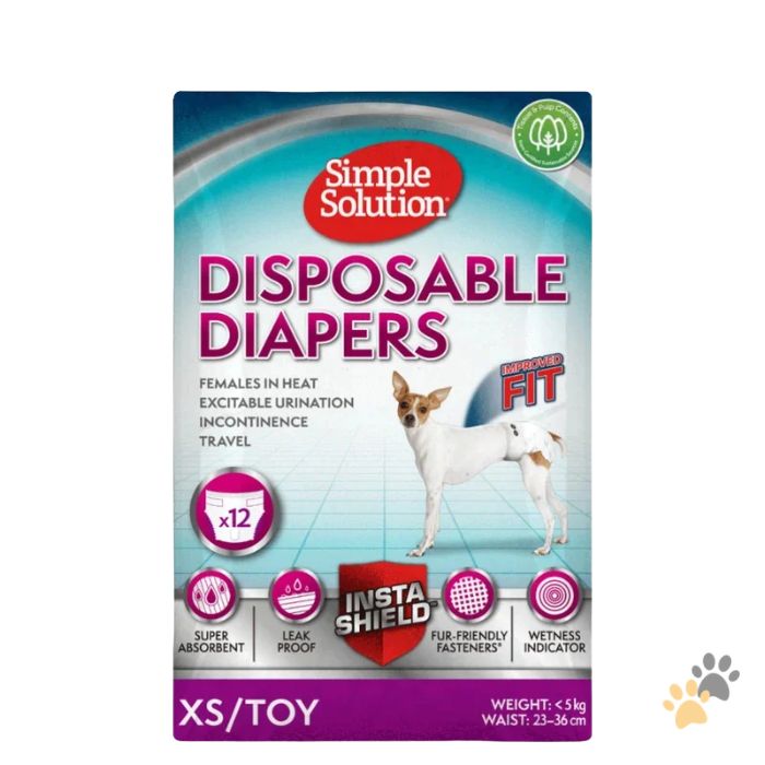SIMPLE SOLUTION DISPOSABLE FEMALE DOG DIAPERS