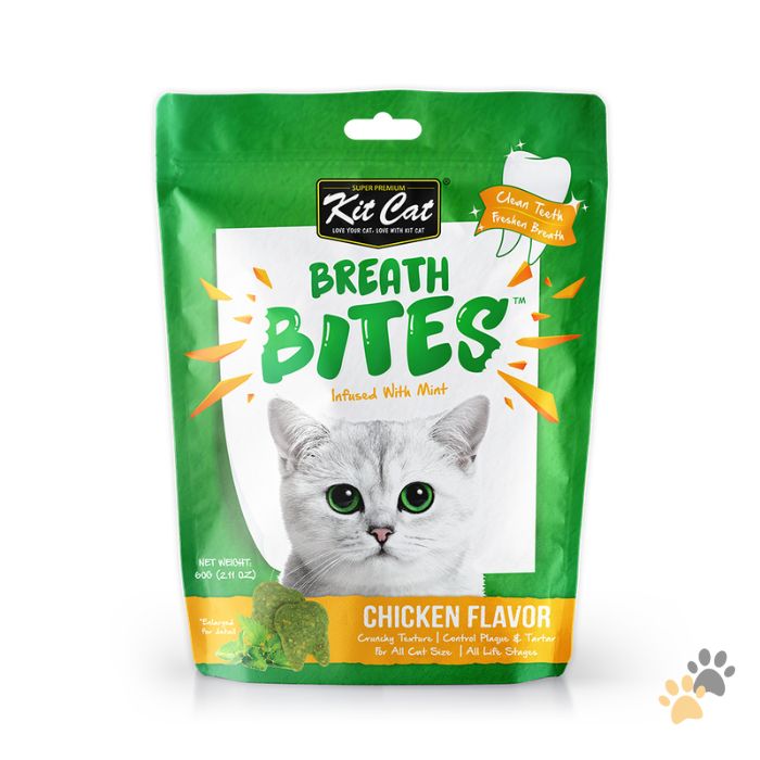KIT CAT BREATH BITES DENTAL CAT TREATS – INFUSED WITH MINT