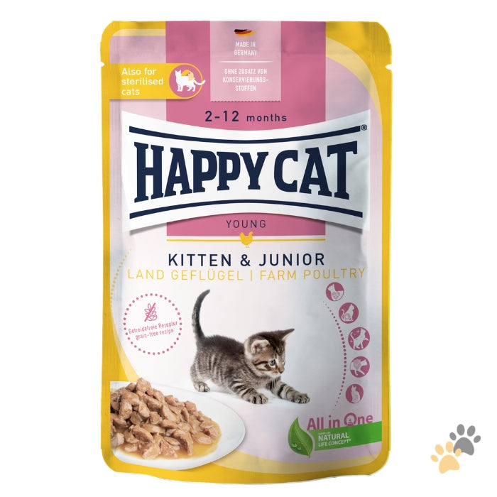 HAPPY CAT MIS KITTEN & JUNIOR FARM POULTRY