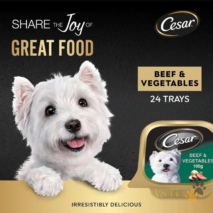 CESAR BEEF & VEGETABLES ADULT WET DOG FOOD BOX