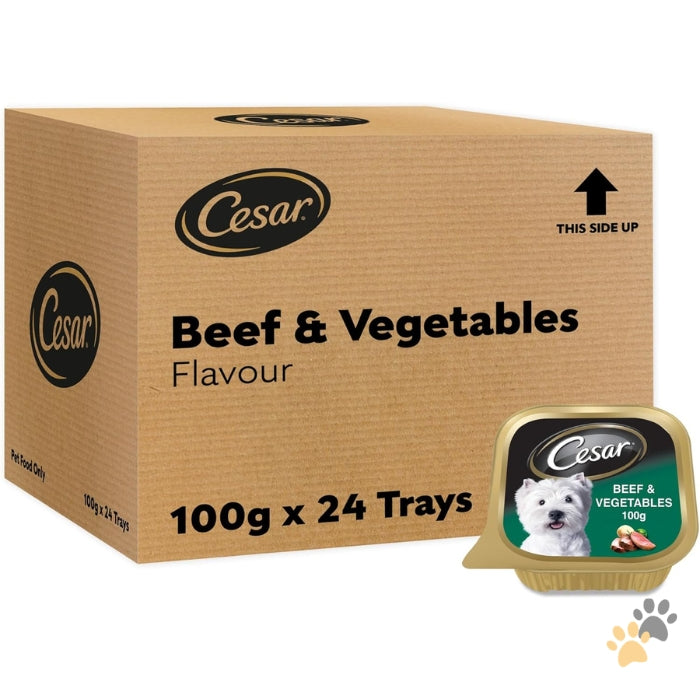 CESAR BEEF & VEGETABLES ADULT WET DOG FOOD BOX
