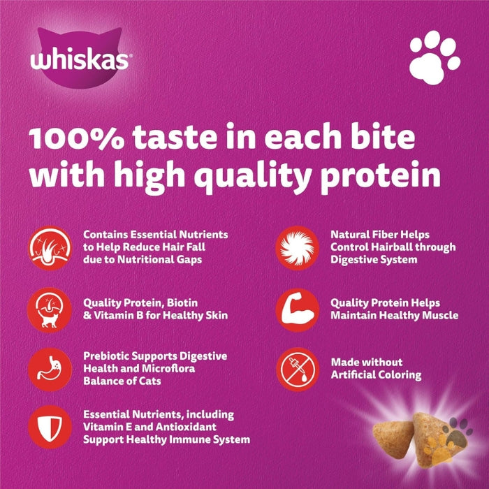 WHISKAS SKIN & COAT ADULT DRY CAT FOOD