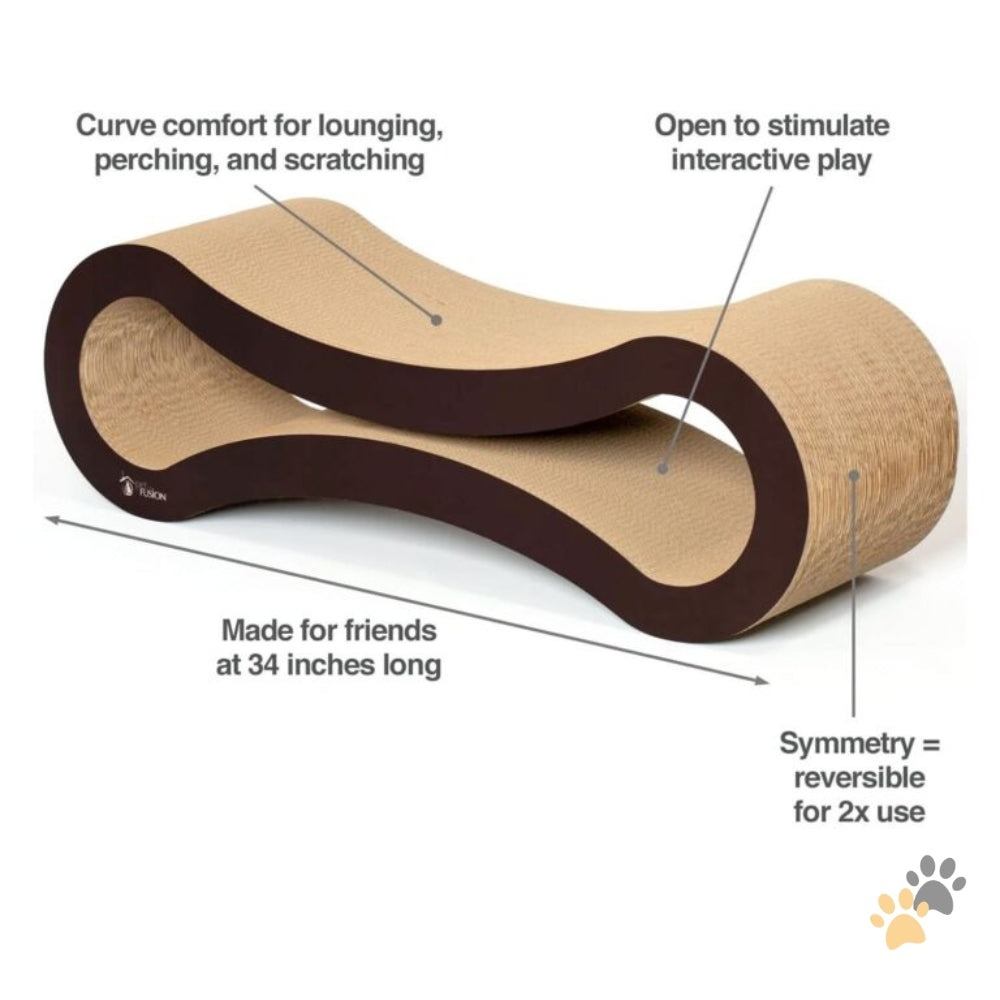 PET FUSION CAT SCRATCHER LOUNGE-DELUXE