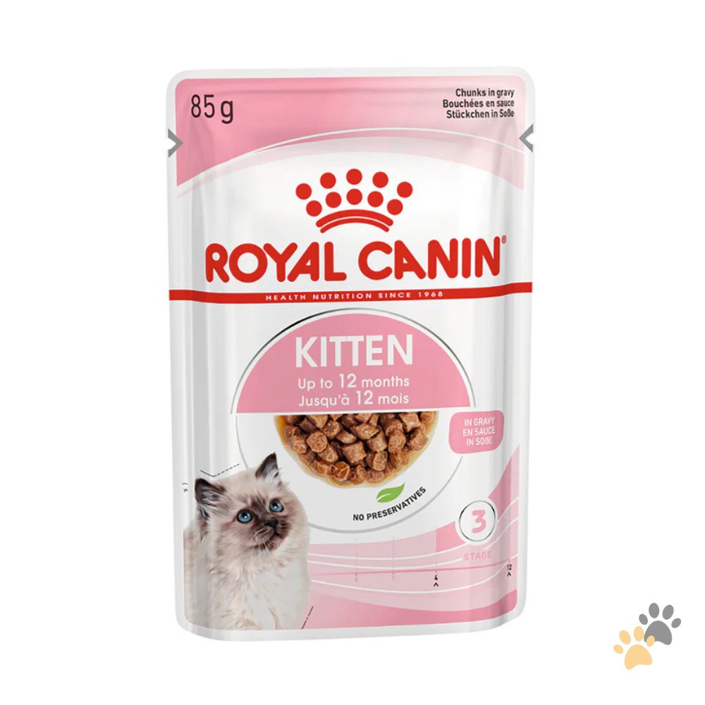 ROYAL CANIN KITTEN GRAVY WET FOOD - 12 X 85G