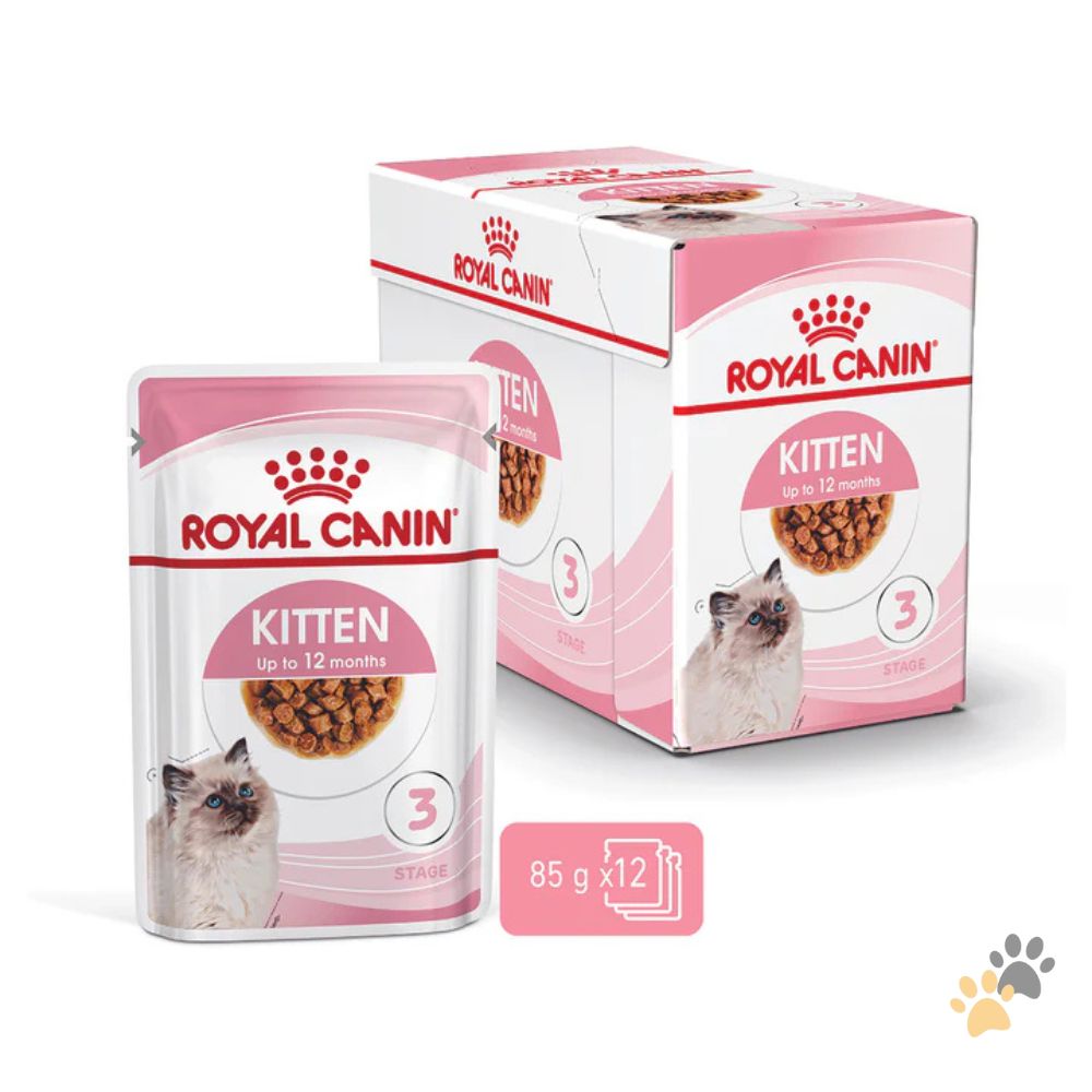 ROYAL CANIN KITTEN GRAVY WET FOOD - 12 X 85G