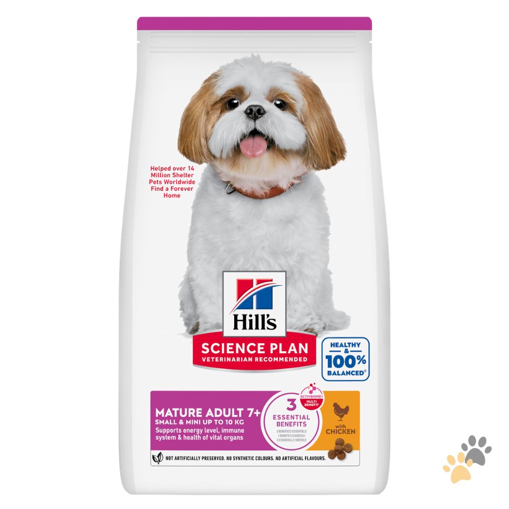 HILL'S SCIENCE PLAN SMALL AND MINI MATURE ADULT 7+ DOG FOOD WITH CHICKEN
