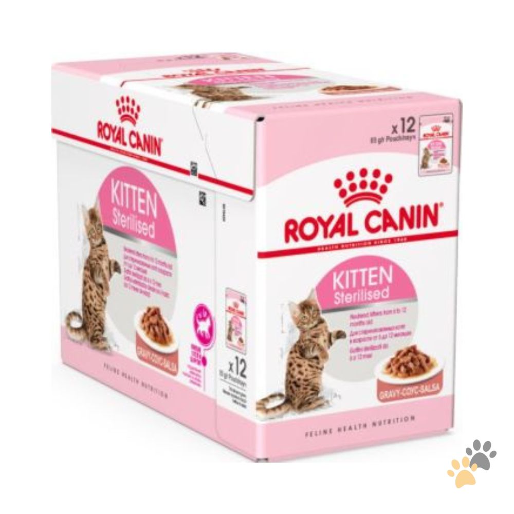 ROYAL CANIN KITTEN STERILISED GRAVY WET FOOD - 85G