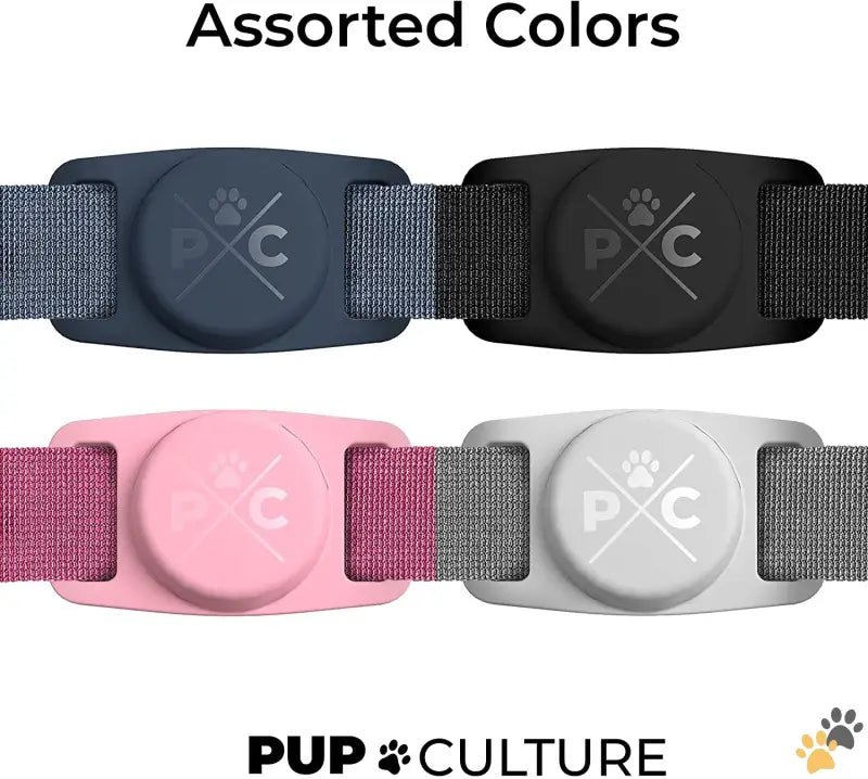 Pup Culture Airtag Dog Collar Holder - Black / 1 Pack - Airtag Dog Collar | Durable & Protective Dog Airtag Holder