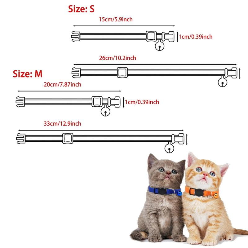 Colorful Breakaway Pet Collars with Safety Buckle