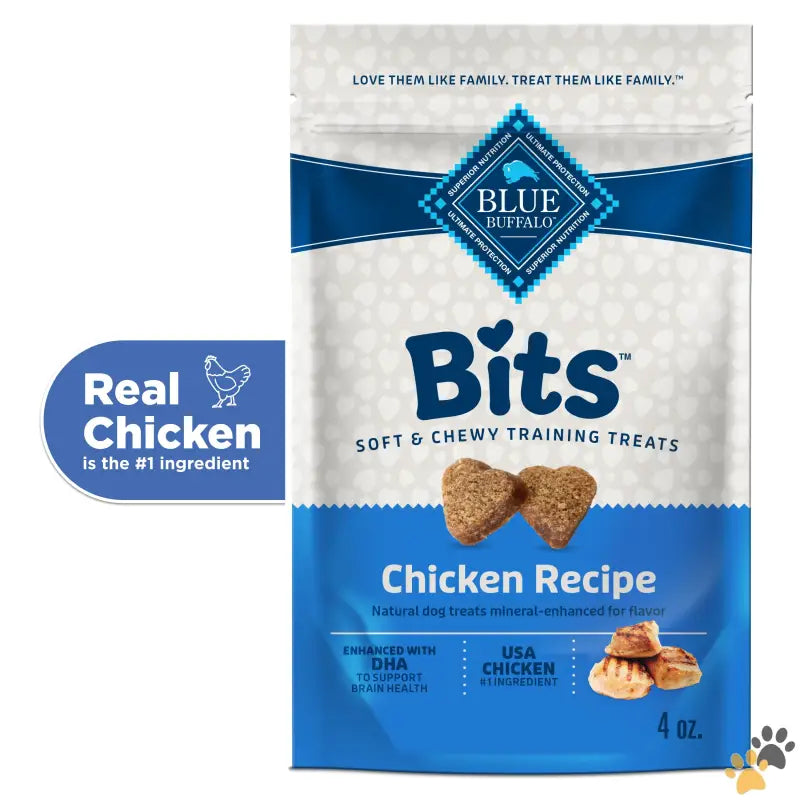 Blue Buffalo Blue Bits Dog Treats - Bits Soft Dog Treats for Training Enhanced with Dha 4-oz. Bag.