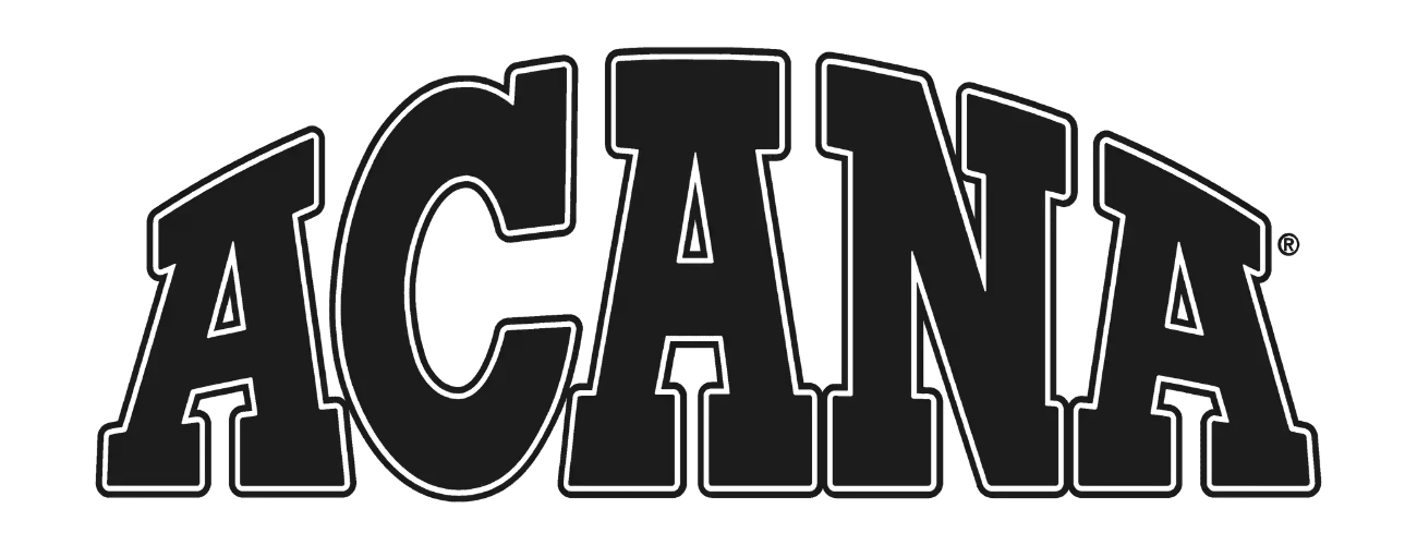 Black text displaying the word ’ACANA’ in bold, stylized lettering with a registered trademark symbol.