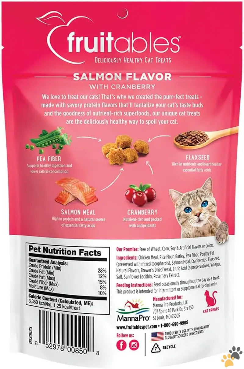 Salmon Cranberry Cat Treats - Salmon Cranberry / 2.5 Ounce (pack of 1) - Cat Treats – Crunchy Treats for Cats –