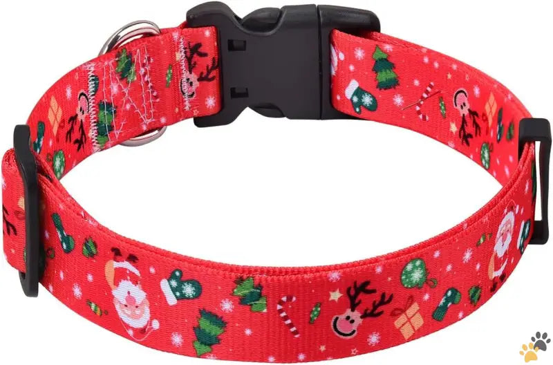 Size s Dog Collar - Christmas / s (neck 9.8-15.7’’, Width 5/8’’) - Christmas Dog Collar - Premium Adjustable