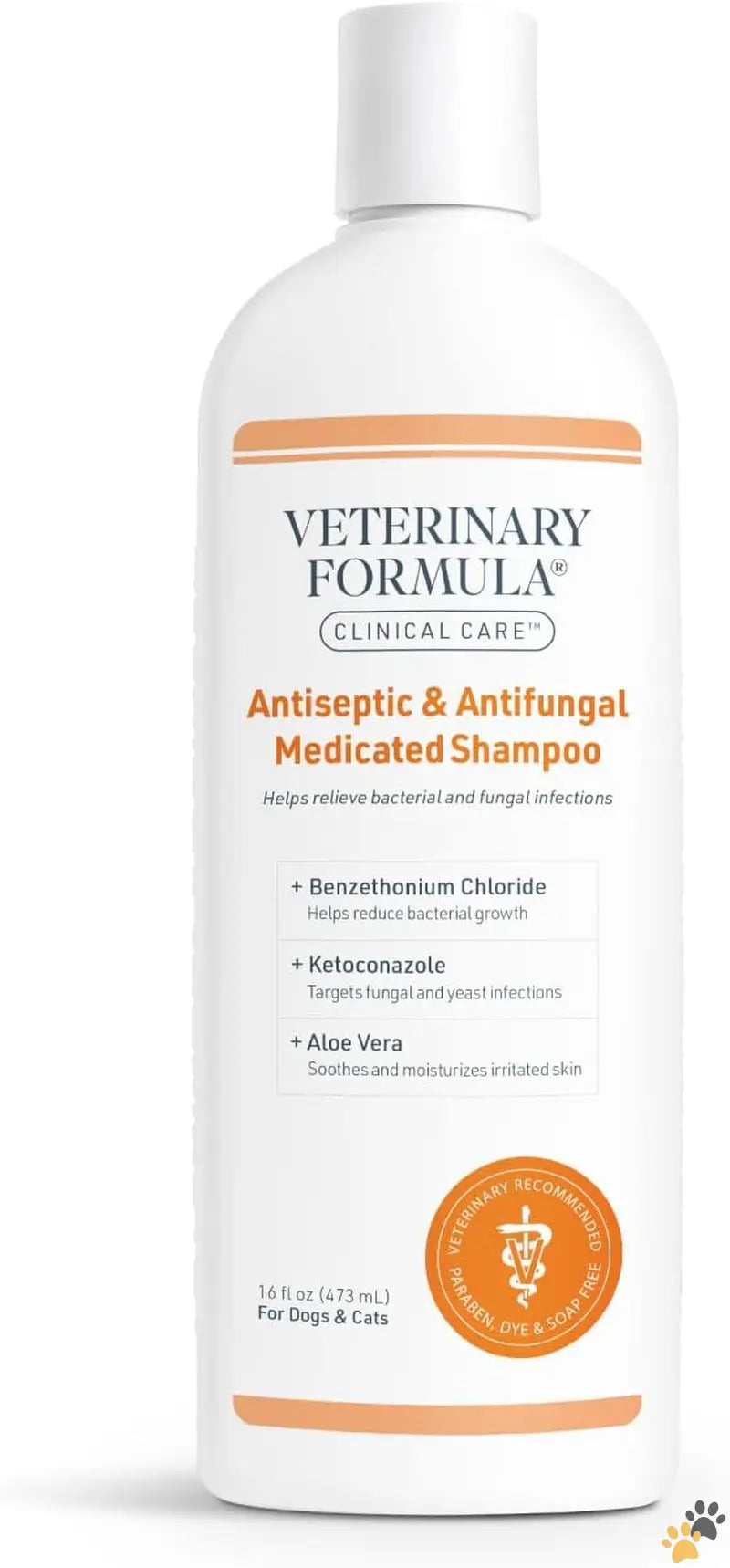 Pet Shampoo for Sensitive Skin - Shampoo / 16 Fl Oz (1-pack) - Clinical Care Antiseptic and Antifungal Medicated