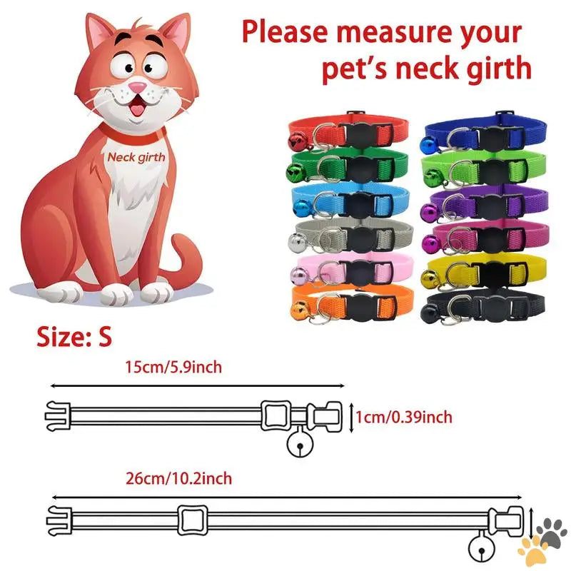 Colorful Breakaway Pet Collars with Safety Buckle - Colorful Breakaway Pet Collars 12pcs/set Safety Buckle Puppy