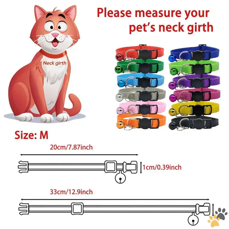 Colorful Breakaway Pet Collars with Safety Buckle - Colorful Breakaway Pet Collars 12pcs/set Safety Buckle Puppy