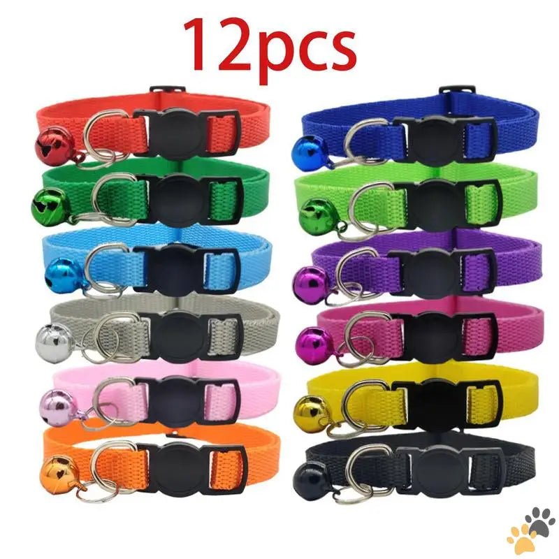 Colorful Breakaway Pet Collars with Safety Buckle - 12pcs/set / m - Colorful Breakaway Pet Collars 12pcs/set Safety