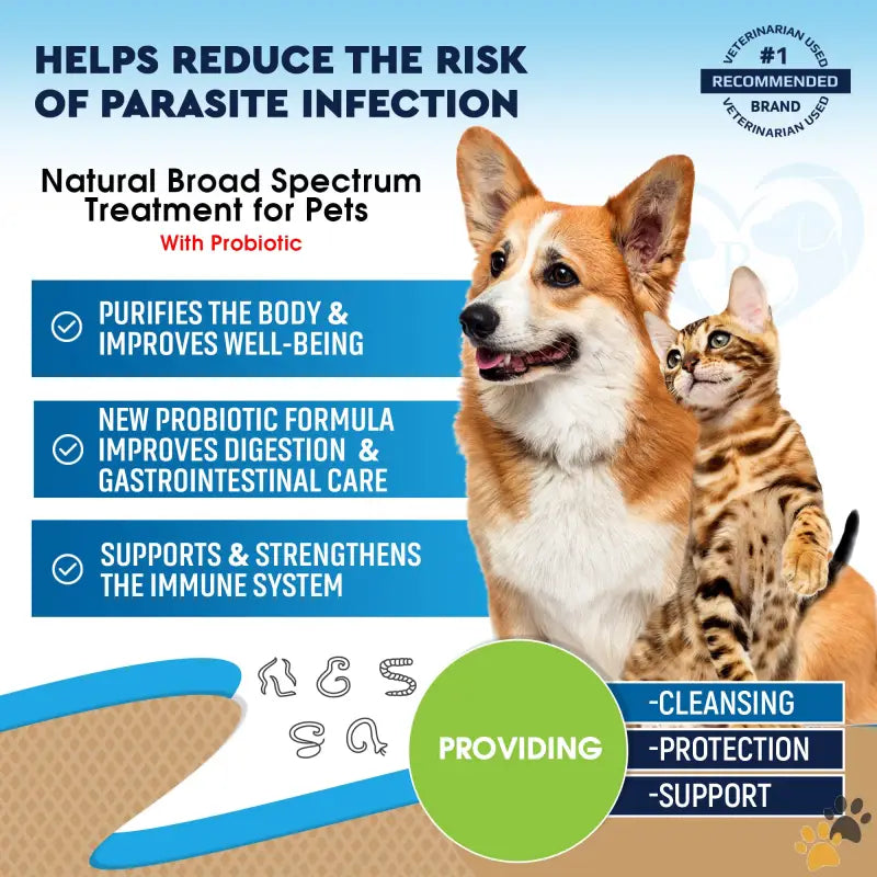 Natural Dewormer for Dogs & Cats - Dewormer for Dogs & Cats