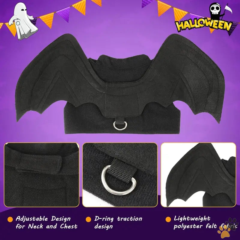 Halloween Cat Bat Wings Costume - Bat Wings / Medium - Dog Halloween Costume - Halloween Bat Wings Pet Costumes