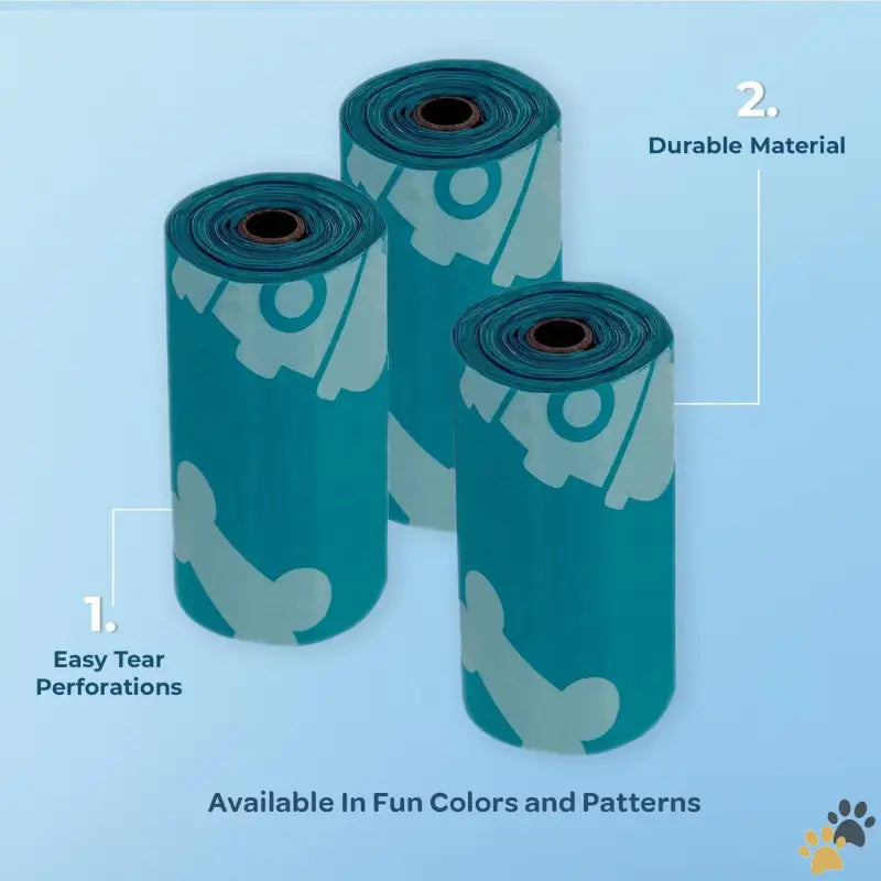 Heavy-duty Dog Poop Bags - Turquoise / 15 Count (pack of 24) - Dog Poop Bags (360 Bags) for Waste Refuse Cleanup Doggy