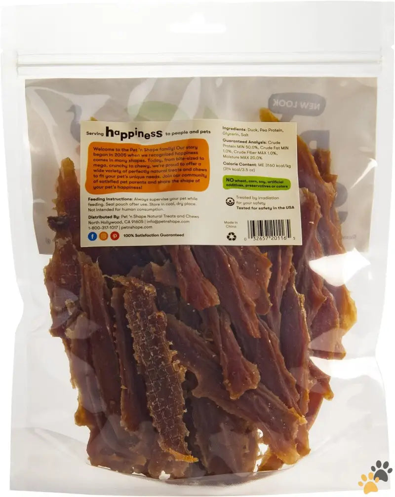 Pet n Shape Naturally Delicious Treats - Duck / 1 Pound (pack of 1) - Duck Breast Jerky Dog Treats - 16 Ounce.