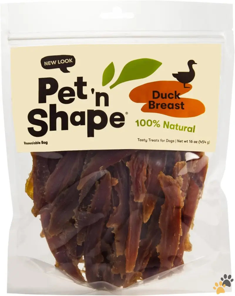 Pet n Shape Naturally Delicious Treats - Duck / 1 Pound (pack of 1) - Duck Breast Jerky Dog Treats - 16 Ounce.